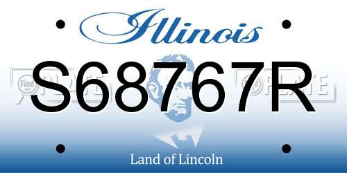 S68767R Illinois License Plate
