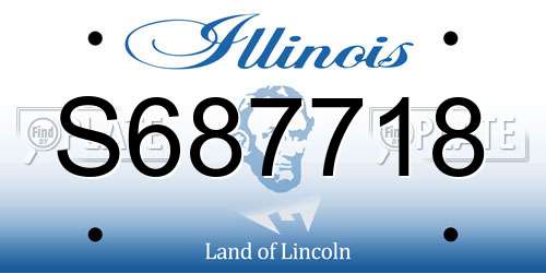 S687718 Illinois License Plate