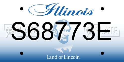 S68773E Illinois License Plate