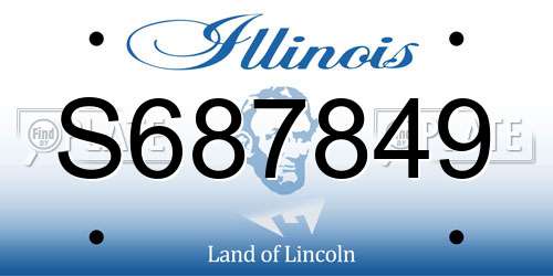 S687849 Illinois License Plate