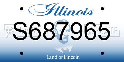 S687965 Illinois License Plate