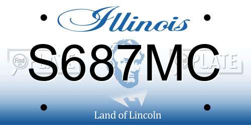 S687MC Illinois License Plate