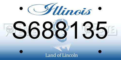 S688135 Illinois License Plate