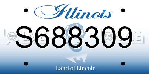 S688309 Illinois License Plate