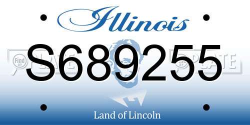 S689255 Illinois License Plate