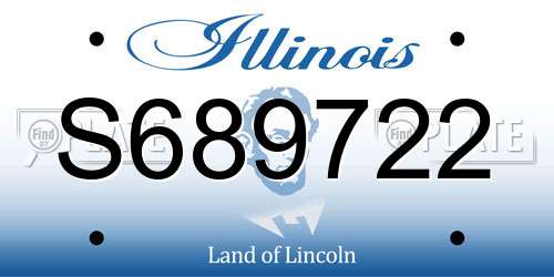 S689722 Illinois License Plate