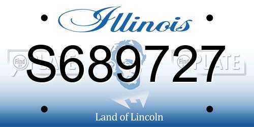 S689727 Illinois License Plate