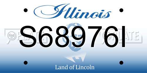 S68976I Illinois License Plate