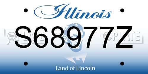 S68977Z Illinois License Plate