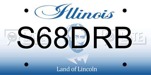 S68DRB Illinois License Plate