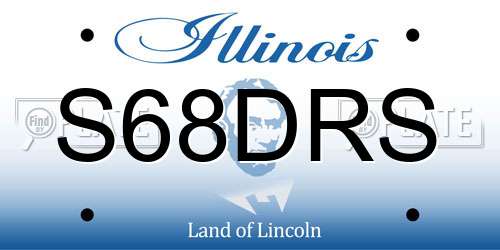 S68DRS Illinois License Plate