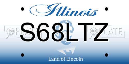 S68LTZ Illinois License Plate
