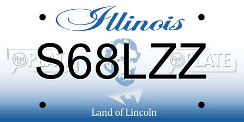 S68LZZ Illinois License Plate