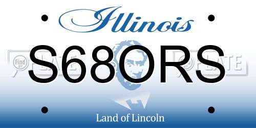 S68ORS Illinois License Plate