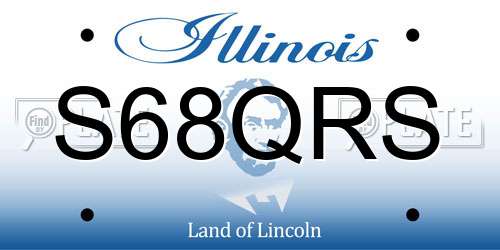 S68QRS Illinois License Plate