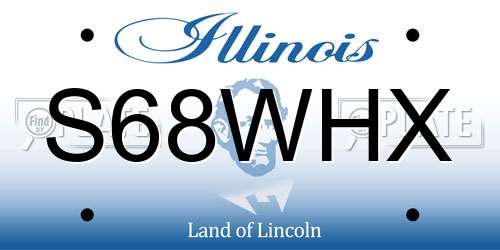 S68WHX Illinois License Plate