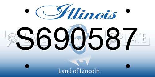 S690587 Illinois License Plate