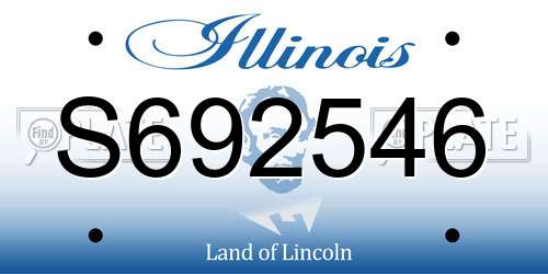 S692546 Illinois License Plate