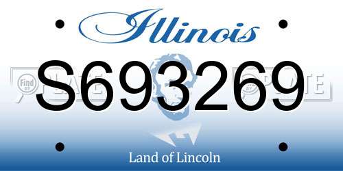 S693269 Illinois License Plate