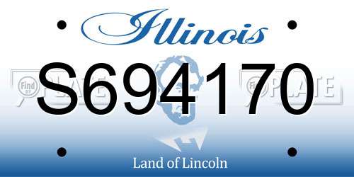 S694170 Illinois License Plate