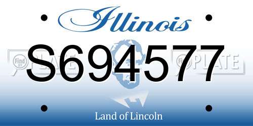 S694577 Illinois License Plate