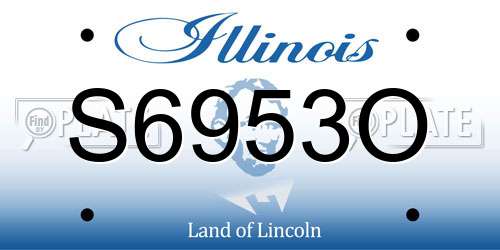 S6953O Illinois License Plate