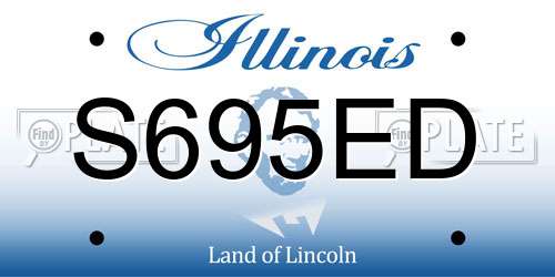 S695ED Illinois License Plate