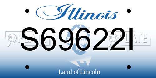 S69622I Illinois License Plate