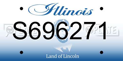 S696271 Illinois License Plate