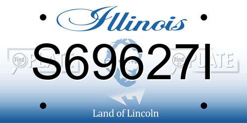 S69627I Illinois License Plate