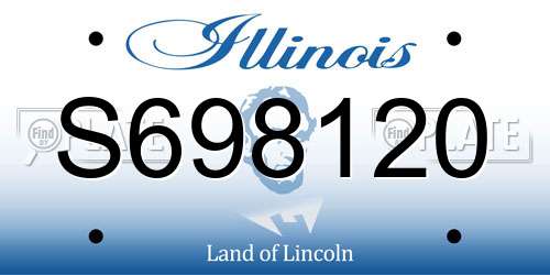 S698120 Illinois License Plate