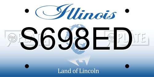 S698ED Illinois License Plate