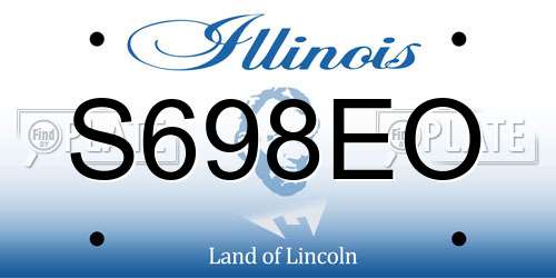 S698EO Illinois License Plate