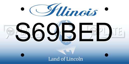 S69BED Illinois License Plate