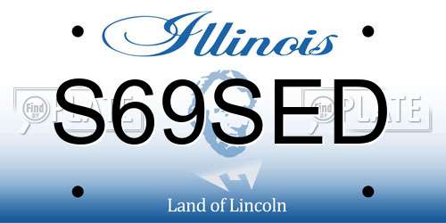 S69SED Illinois License Plate