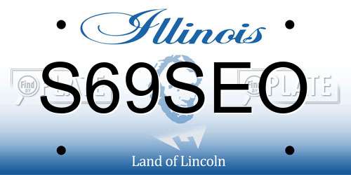 S69SEO Illinois License Plate