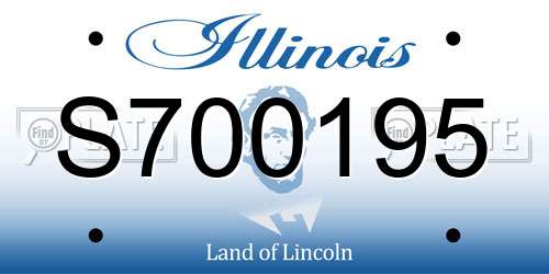 S700195 Illinois License Plate