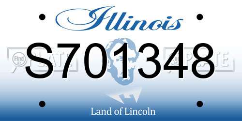 S701348 Illinois License Plate