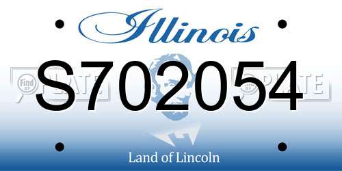 S702054 Illinois License Plate