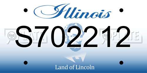 S702212 Illinois License Plate
