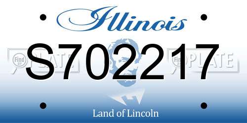 S702217 Illinois License Plate