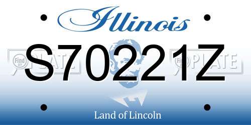 S70221Z Illinois License Plate