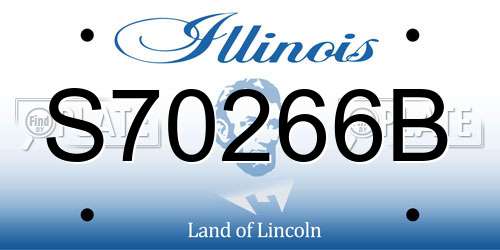 S70266B Illinois License Plate