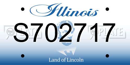 S702717 Illinois License Plate