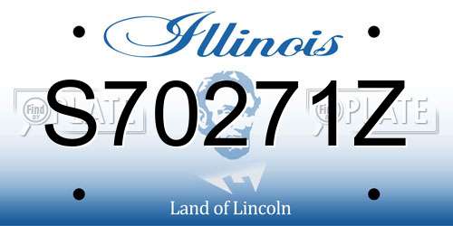 S70271Z Illinois License Plate