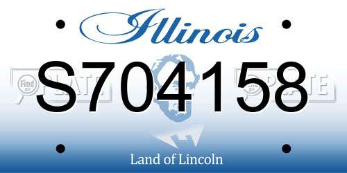 S704158 Illinois License Plate