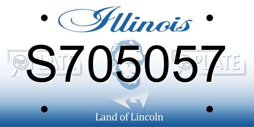 S705057 Illinois License Plate