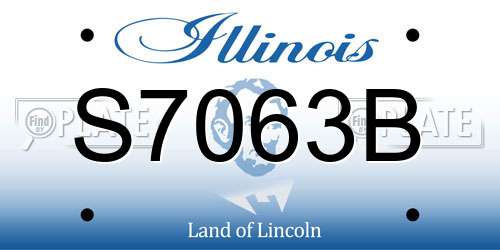 S7063B Illinois License Plate