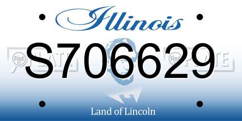 S706629 Illinois License Plate