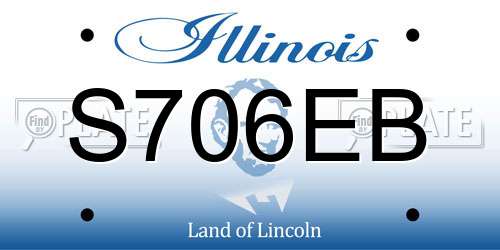 S706EB Illinois License Plate